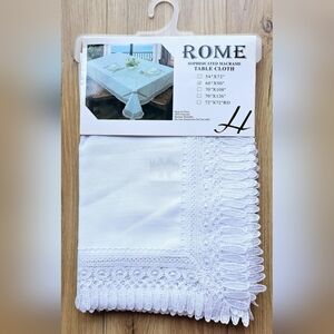 WHITE LACE TABLECLOTH OR BEIGE LACE TABLECLOTH